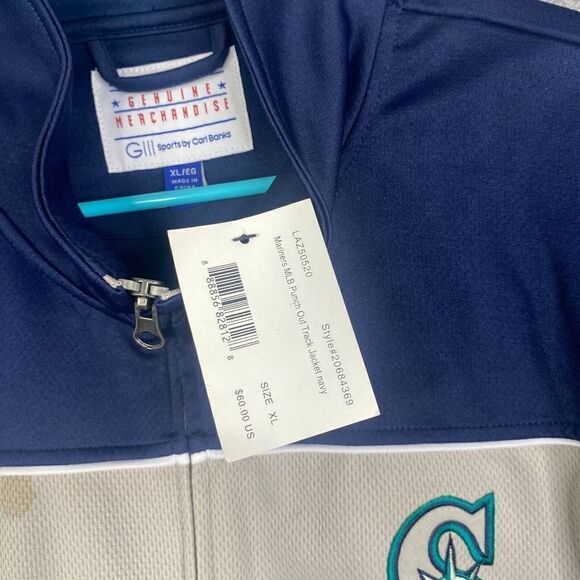 Seattle Mariners Mens Full Zip Track Jacket XL Navy MLB Baseball - Picture 5 of 8